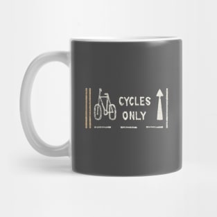 Cycles only - London cycle lane street sign Mug